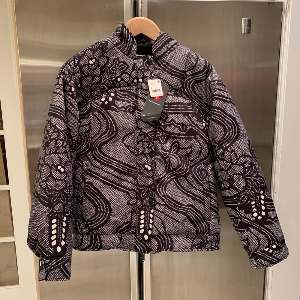 Free People SET B+W Floral printed Midnight Combo SNOW JACKET + PANTS…New! - Picture 5 of 8